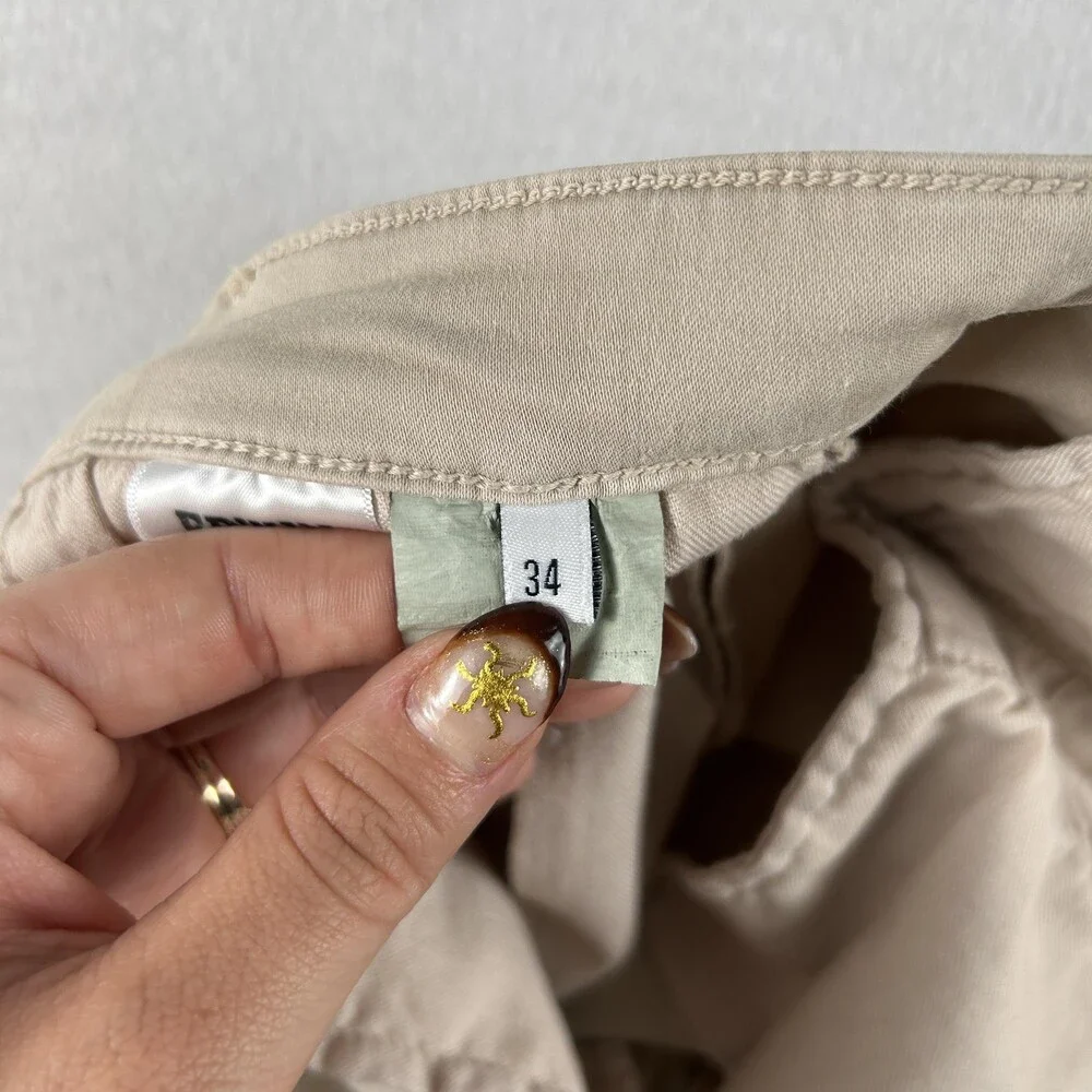 Edwin Pants Mens 34x30 Beige Otis Chino Stretch Canvas Khakis Flat Front USA